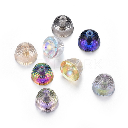 Electroplate K9 Glass Rhinestone Beads EGLA-L013-001-1