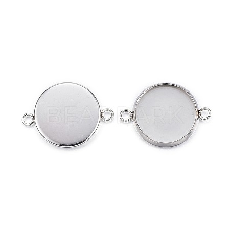 Tarnish Resistant 304 Stainless Steel Cabochon Connector Settings LS-STAS-G170-26P-14mm-1
