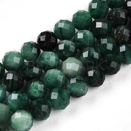 Natural Fuchsite Beads Strands G-S345-6mm-33-1