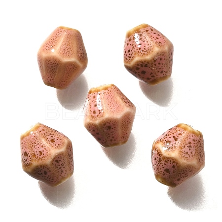 Vintage Style Glazed Ceramic Porcelain Beads PORC-H013-01-20-1