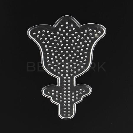 Flower ABC Plastic Pegboards used for 5x5mm DIY Fuse Beads DIY-Q009-18-1