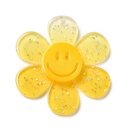 Gradient Color Transparent Acrylic Pendants OACR-H004-01G-1