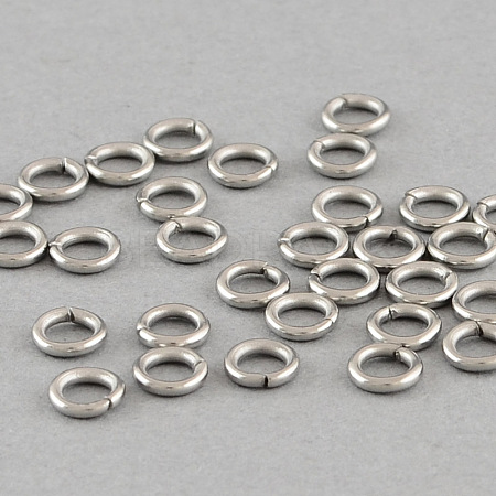 Tarnish Resistant 304 Stainless Steel Open Jump Rings A-STAS-Q186-02-3.5x0.7-1