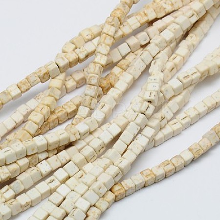 Synthetic Turquoise Beads Strands X-TURQ-G108-4x4mm-09-1