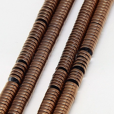Electroplate Non-magnetic Synthetic Hematite Beads Strands G-J164A-3mm-01-1