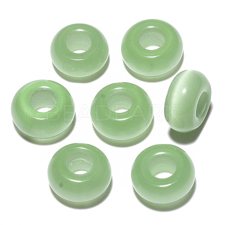 Cat Eye European Beads G-S359-071G-1