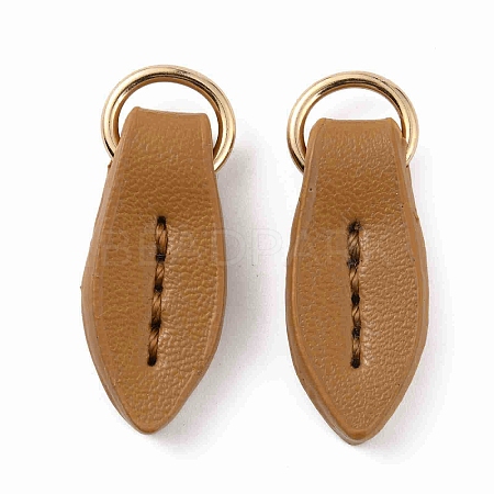 Leather Zipper Pull Tabs DIY-WH0374-82F-1