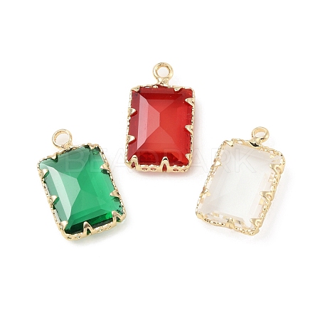 Brass with K9 Glass Pendants KK-C024-30KCG-1