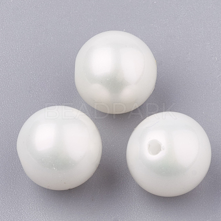 Eco-Friendly Plastic Imitation Pearl Beads MACR-T019-8mm-1