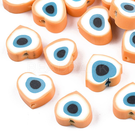 Handmade Polymer Clay Beads CLAY-T019-08H-1