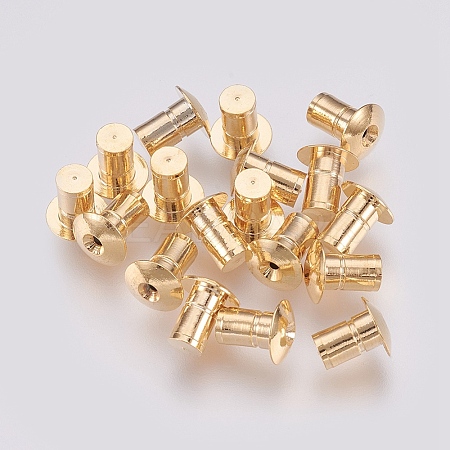 Brass Ear Nuts X-KK-T014-55G-1