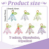 84Pcs 7 Colors Transparent Acrylic & ABS Plastic Pearl Pendants PALLOY-ME00037-2