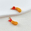 Fried Shrimp Alloy Enamel Pendants LS-ENAM-P264-01E-G-1