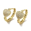 Rack Plating Brass Micro Pave Cubic Zirconia Hoop Earrings EJEW-R162-44G-1