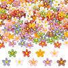   180Pcs 9 Colors Flower Opaque Resin Cabochons FIND-PH0008-95-1