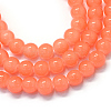 Baking Paint Imitation Jade Glass Round Bead Strands LS-DGLA-Q021-10mm-31-1