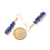 Natural Lapis Lazuli Chip Beaded Dangle Earrings EJEW-JE04788-09-4