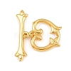 Heart Brass Toggle Clasps KK-G548-43G-04-1