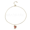 Heart Light Gold Brass Micro Pave Cubic Zirconia Pendant Necklaces NJEW-E105-09KCG-02-2