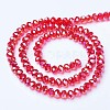 Electroplate Glass Beads Strands X-EGLA-A034-T8mm-B06-2