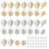 DICOSMETIC 32Pcs 4 Style Alloy Stud Earring Findings FIND-DC0001-98-1