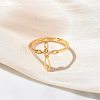 Brass Finger Rings for Women RJEW-K261-07A-G-2