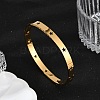Hollow Star 304 Stainless Steel Hinged Bangles BJEW-L610-20G-2