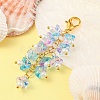 Trumpet Flower Glass Pendant Decorations HJEW-YW0001-02E-5