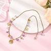 304 Stainless Steel Tree of Life and Nuggets Natural Ametrine Pendant Bib Necklaces for Women NJEW-JN05665-5