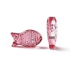Transparent Spray Painted Glass Beads GLAA-I050-10I-3