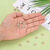 Apetalous Half Round/Dome Brass Micro Pave Cubic Zirconia Bead Caps ZIRC-D062-G-5