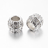 Platinum Plated Alloy Crystal Rhinestone European Beads X-MPDL-13D-7-2