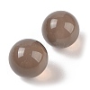 Natural Grey Agate No Hole Sphere Beads G-K353-04B-06-2