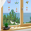 3Pcs 3 Style Iron Hummingbird Butterfly Dragonfly Pendant Decorations DIY-GA0005-48-5