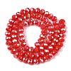 Electroplate Glass Beads Strands X-EGLA-A044-P6mm-B22-3