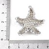 Starfish Brass ABS Imitation Pearl Pendants KK-I352-04A-P-3