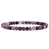 4mm Round Natural Lepidolite Beads Bracelet for Men KG3069-38-1