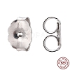 Anti-Tarnish Rhodium Plated 925 Sterling Silver Ear Nuts STER-E041-11B-8