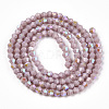 Opaque Solid Color Electroplate Glass Beads Strands EGLA-A039-P2mm-L13-2