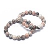 Natural Zebra Jasper Bead Stretch Bracelets BJEW-K212-B-035-8