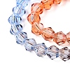 Gradient Color Baking Paint Glass Bead Strands DGLA-A039-T2mm-A014-3