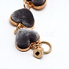 Alloy Plush Cloth Fabric Heart Link Chain for DIY Keychains AJEW-WH0188-88B-3