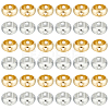 GOMAKERER 100Pcs 2 Colors Brass Beads Frames KK-GO0001-62-1