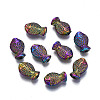 Rack Plating Rainbow Color Alloy Beads PALLOY-S180-344-1