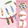 10Pcs 5 Colors Rack Plating Alloy Pendants FIND-YW0005-31-3