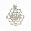 Alloy Locket Pendants PALLOY-S062-55P-1