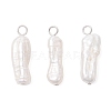 Natural Baroque Pearl Keshi Pearl Pendants PALLOY-JF04553-02-1