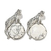 Natural Howlite Half Round Pendants G-F766-06AS-09-1