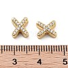 Rack Plating Brass Micro Pave Clear Cubic Zirconia Beads KK-G500-30G-X-3