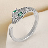 Snake Brass Micro Pave Cubic Zirconia Cuff Rings FS-WG5D2E3-03-1